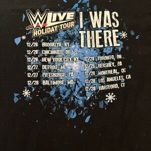 Black WWE Holiday Tour T-Shirt